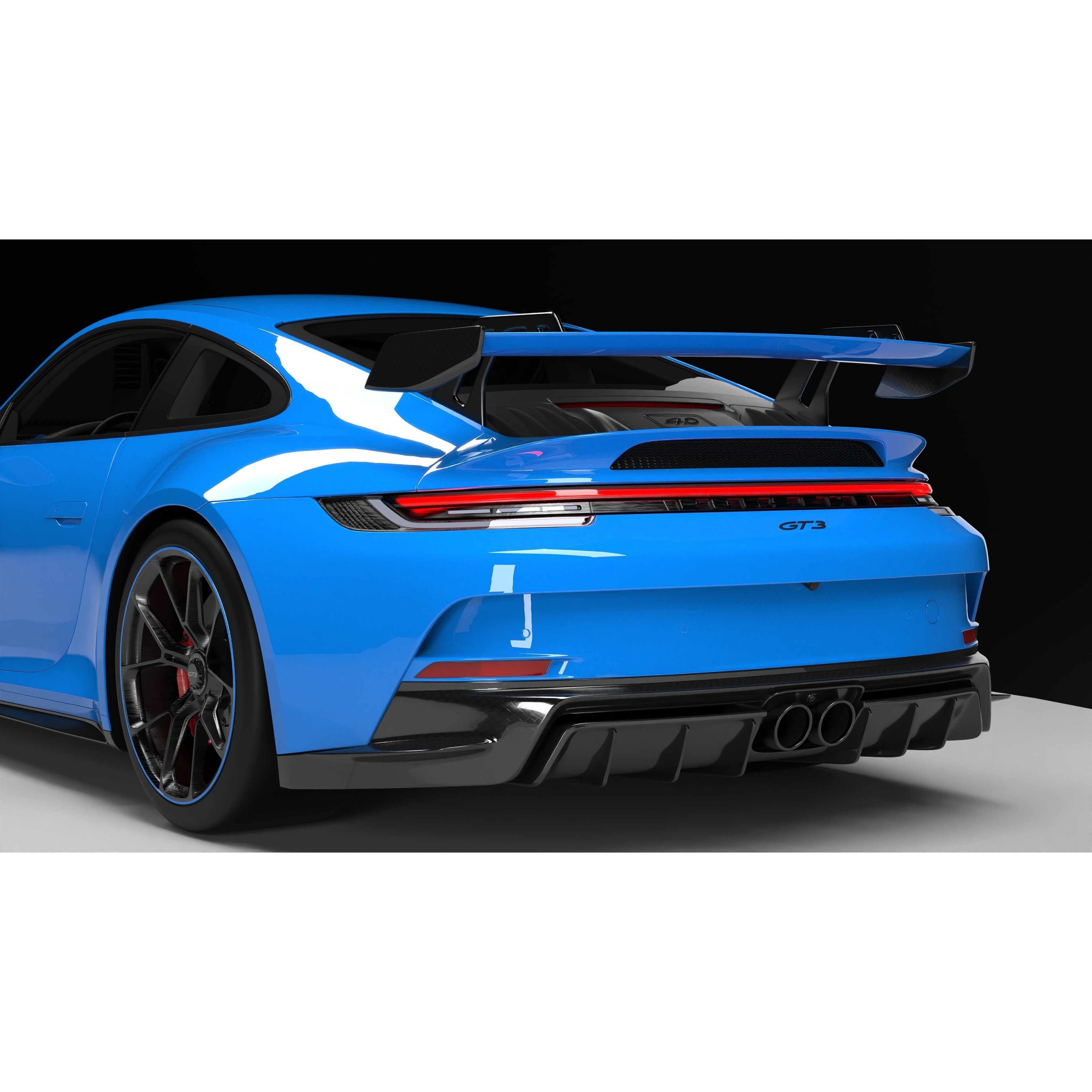 Porsche 911 GT3 - Game-Ready 3D Model - View 9