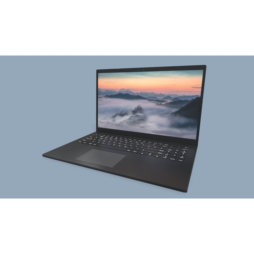 Laptop 3D Model – Low Poly Game Ready Asset, FBX, PBR Textures - View 10
