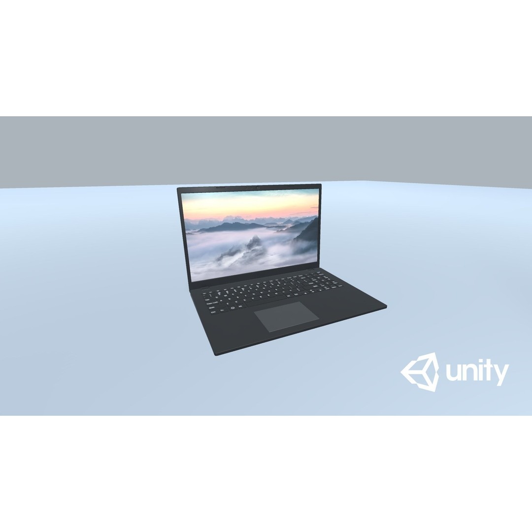 Laptop 3D Model – Low Poly Game Ready Asset, FBX, PBR Textures - View 14