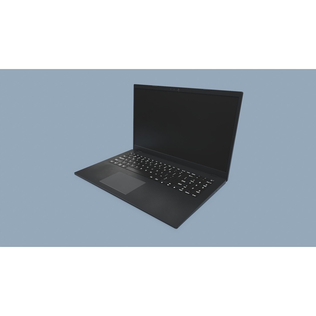 Laptop 3D Model – Low Poly Game Ready Asset, FBX, PBR Textures - View 3