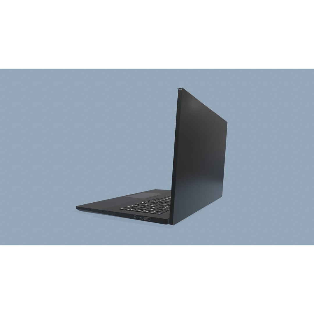 Laptop 3D Model – Low Poly Game Ready Asset, FBX, PBR Textures - View 8