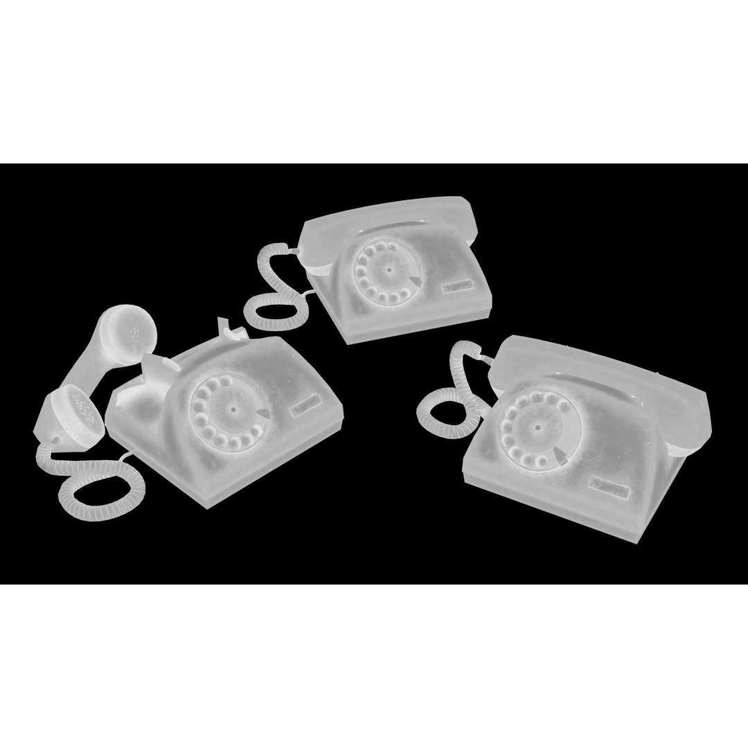 Used Soviet Telephone 3D Model – Low Poly Game Asset, FBX