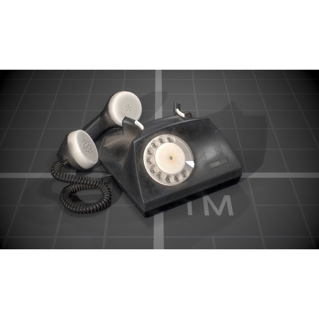 Used Soviet Telephone 3D Model – Low Poly Game Asset, FBX - View 5