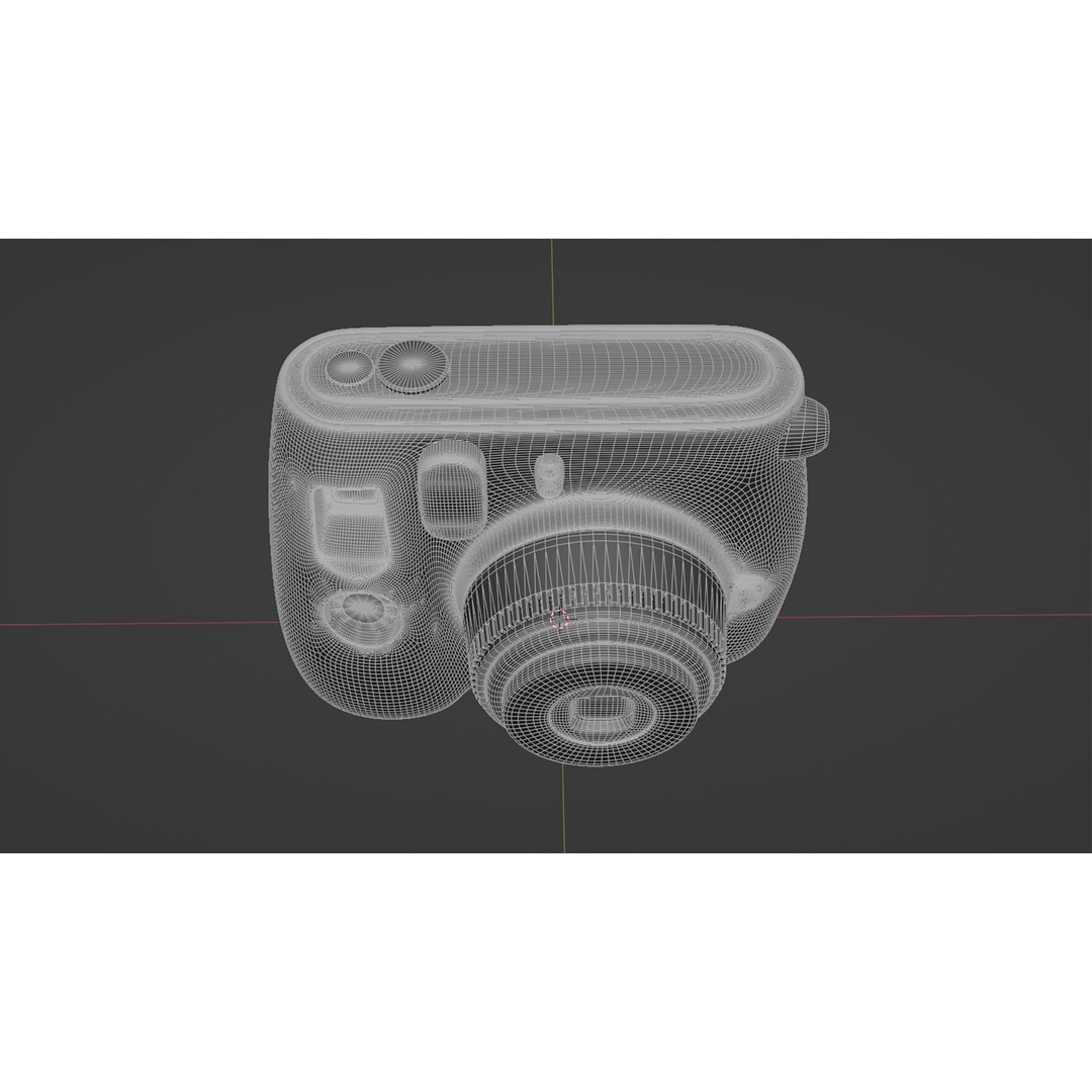 Blue Instant Camera 3D Model – Vintage PBR Asset, FBX & More - View 13