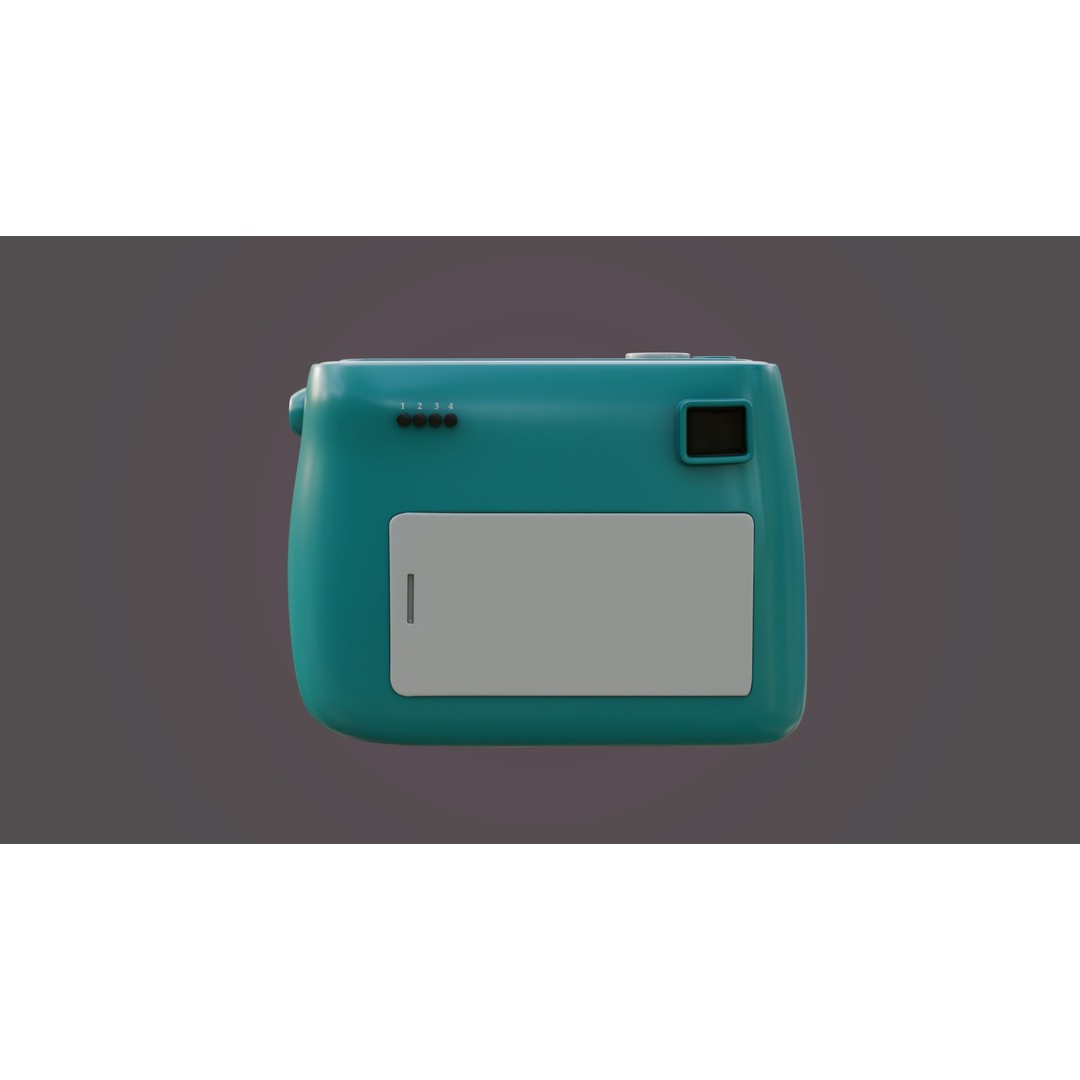 Blue Instant Camera 3D Model – Vintage PBR Asset, FBX & More - View 5