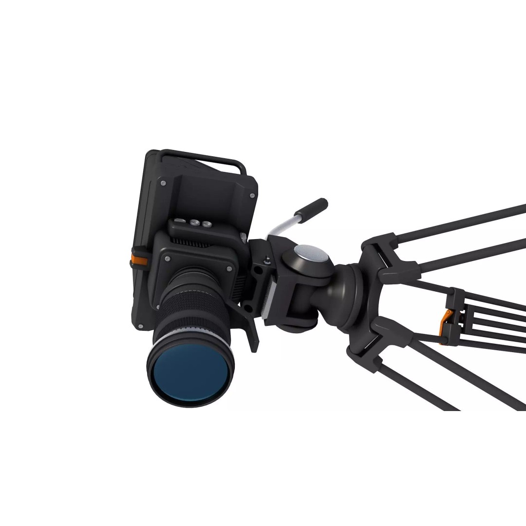 TV Studio Camera 3D Model – High-Quality Polygon Mesh for Film & Animation - View 4