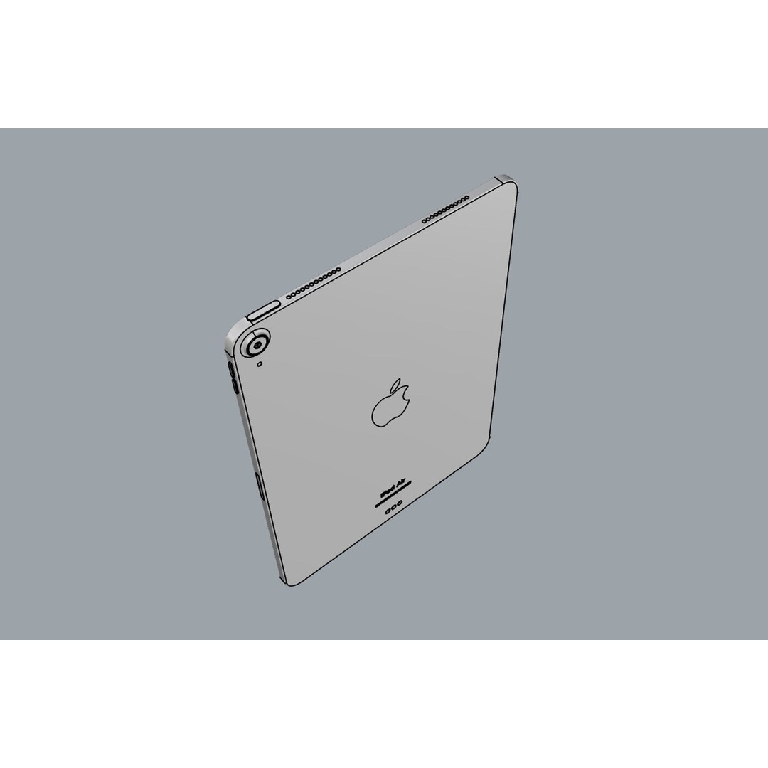 Apple iPad Air M2 3D Model – Real-World Scale, FBX & OBJ Formats