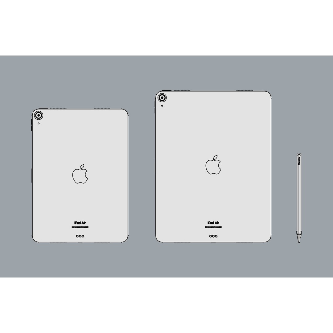 Apple iPad Air M2 3D Model – Real-World Scale, FBX & OBJ Formats - View 18