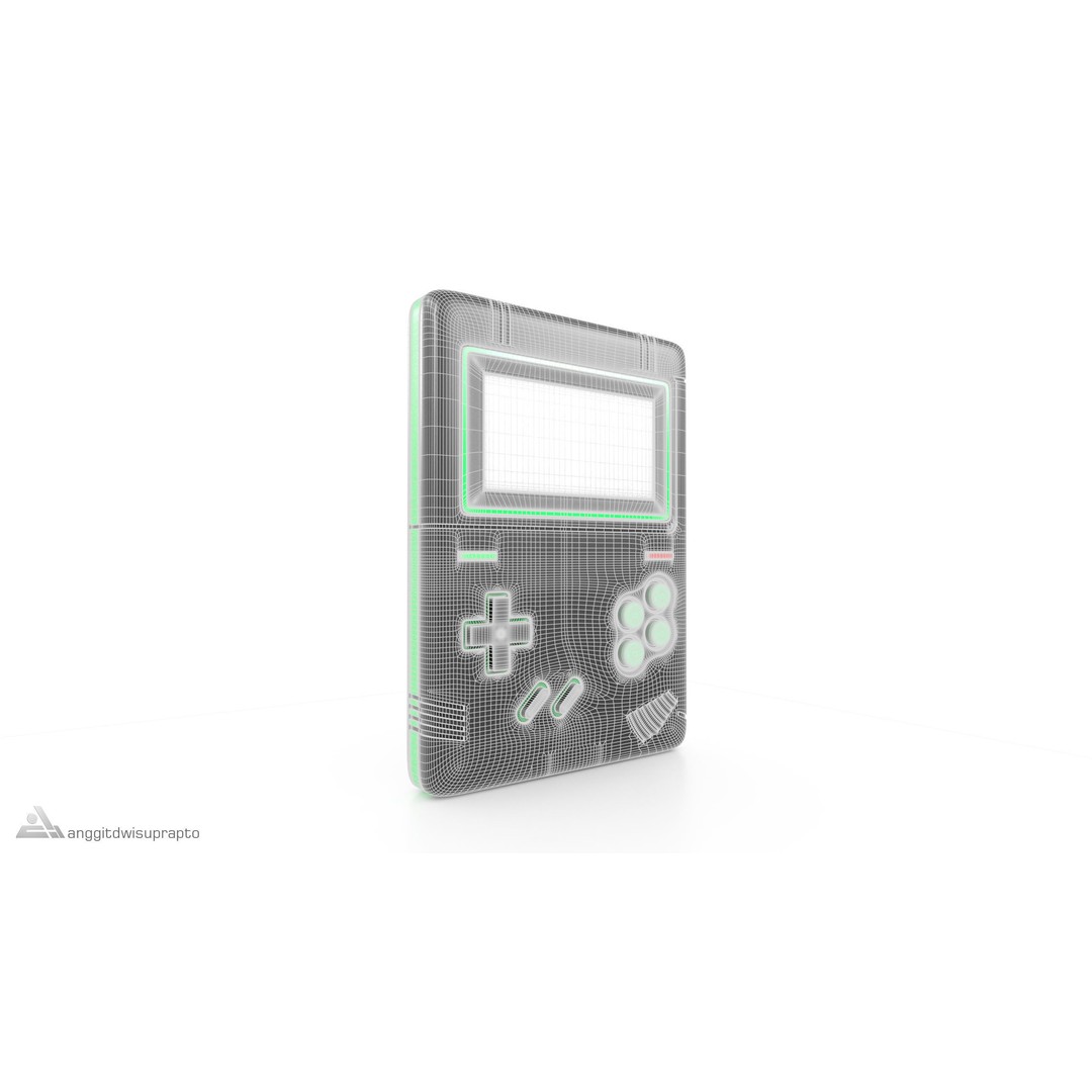 Portable Gaming Device 3D Model – Retro Compact Design, FBX - View 6