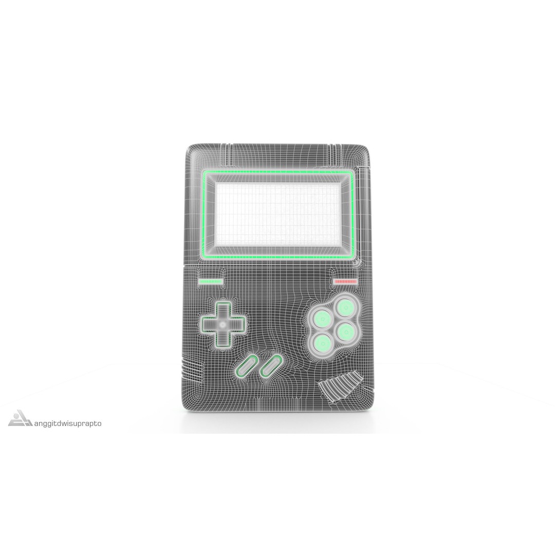 Portable Gaming Device 3D Model – Retro Compact Design, FBX - View 7
