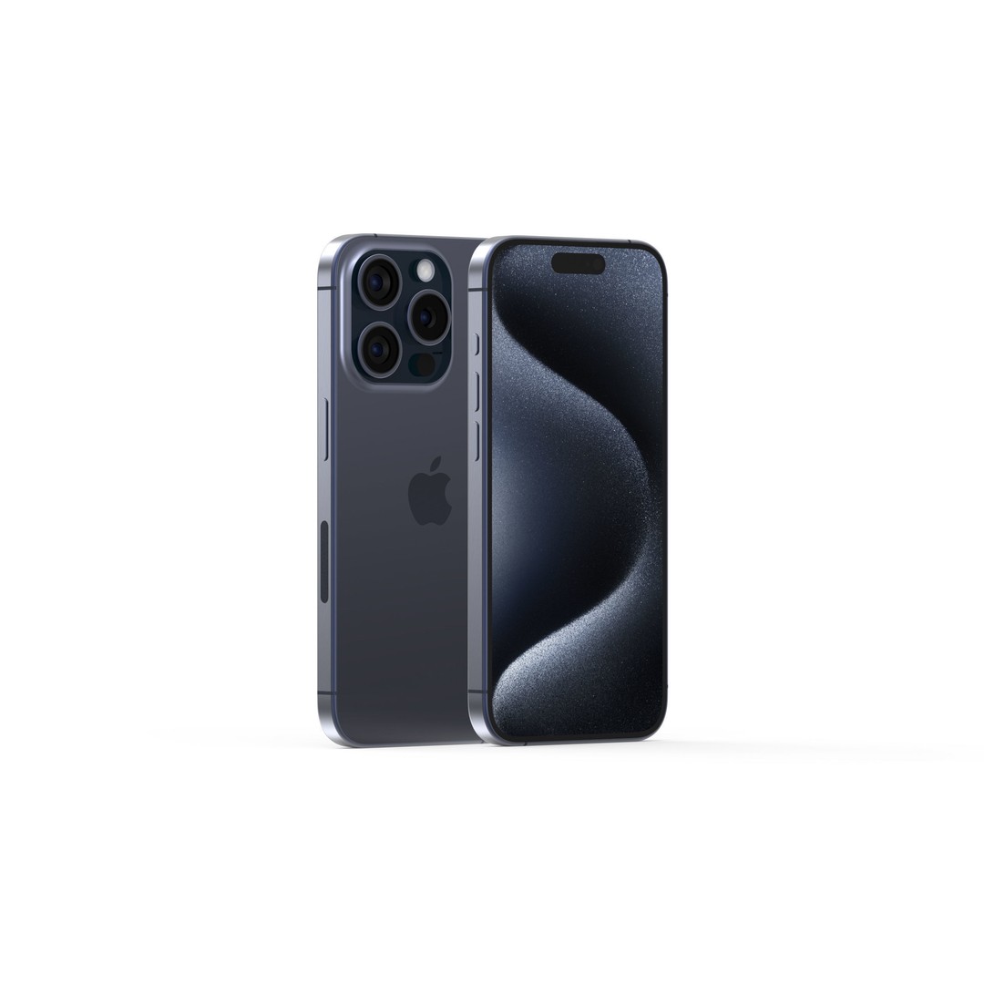 Apple iPhone 15 Pro 3D Model – Realistic Smartphone Asset, FBX/OBJ - View 13