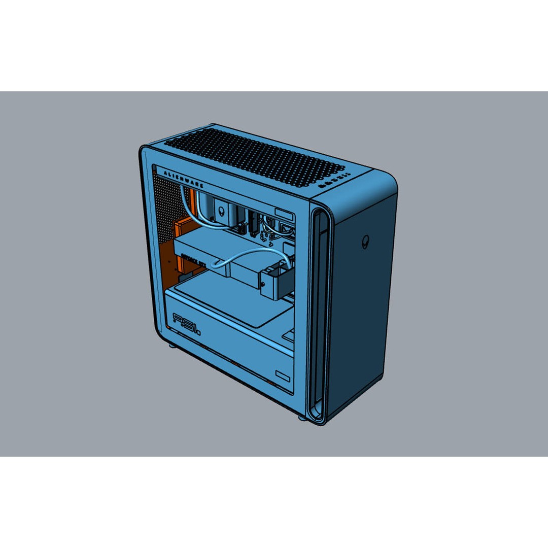 Alienware Area-51 Gaming Desktop 3D Model – High Poly PBR Asset, FBX/OBJ - View 19