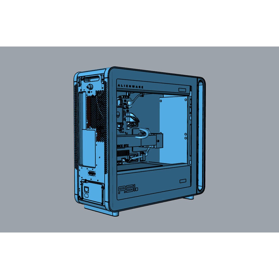 Alienware Area-51 Gaming Desktop 3D Model – High Poly PBR Asset, FBX/OBJ - View 20