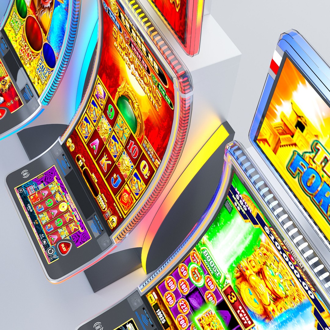 Neptune Single Slot Machine 3D Model – Low Poly Casino Asset, FBX, OBJ - View 10