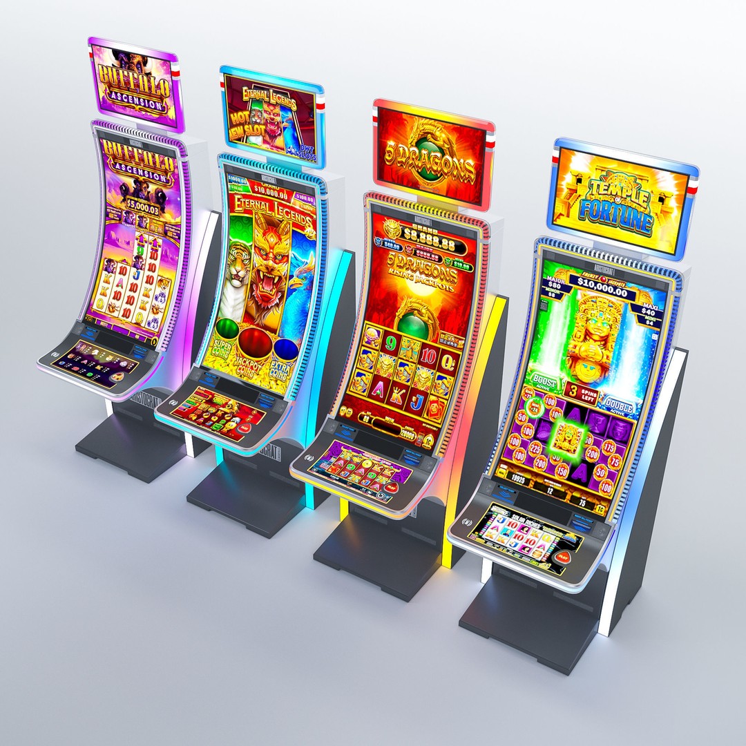 Neptune Single Slot Machine 3D Model – Low Poly Casino Asset, FBX, OBJ - View 4