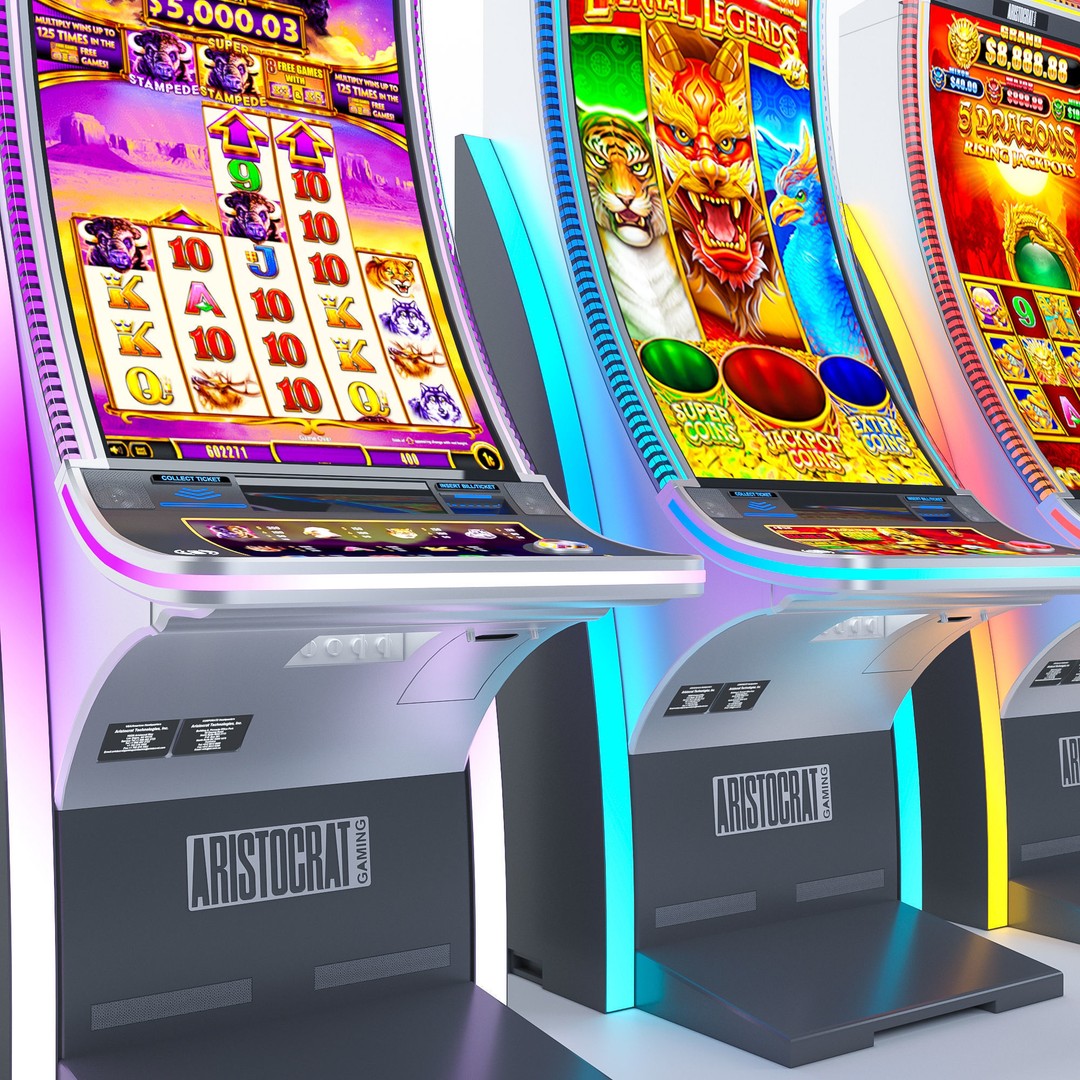 Neptune Single Slot Machine 3D Model – Low Poly Casino Asset, FBX, OBJ - View 8