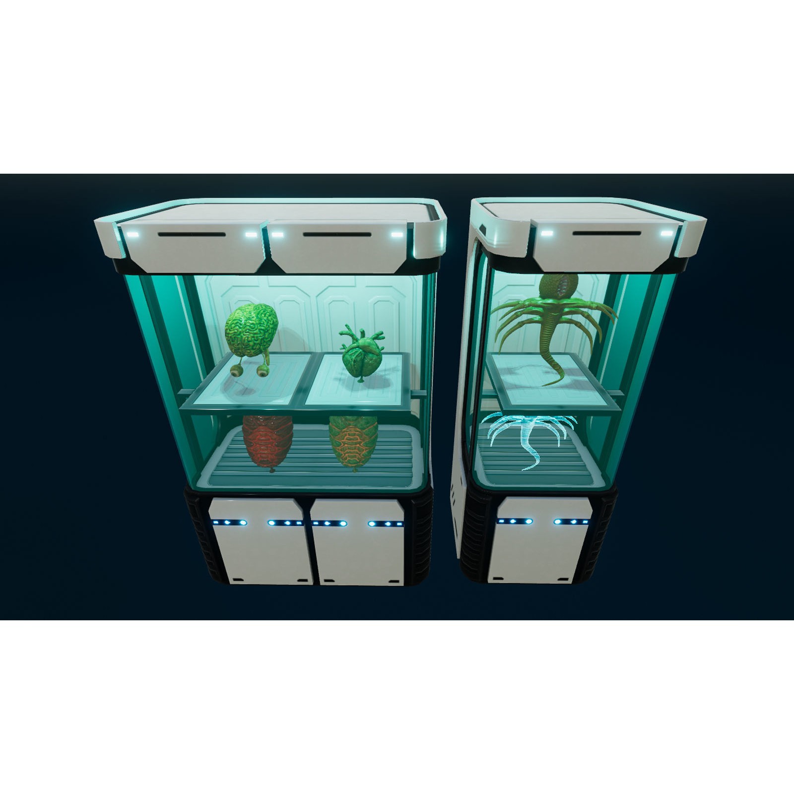 Sci-Fi Laboratory Props - Low-Poly Game-Ready 3D Model - View 5