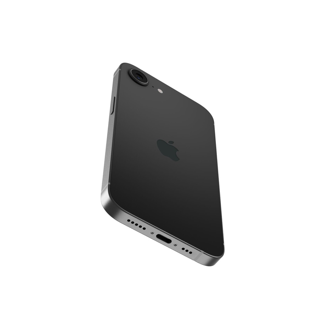 Apple iPhone 16e 3D Model – Realistic Smartphone Asset, FBX & OBJ - View 16