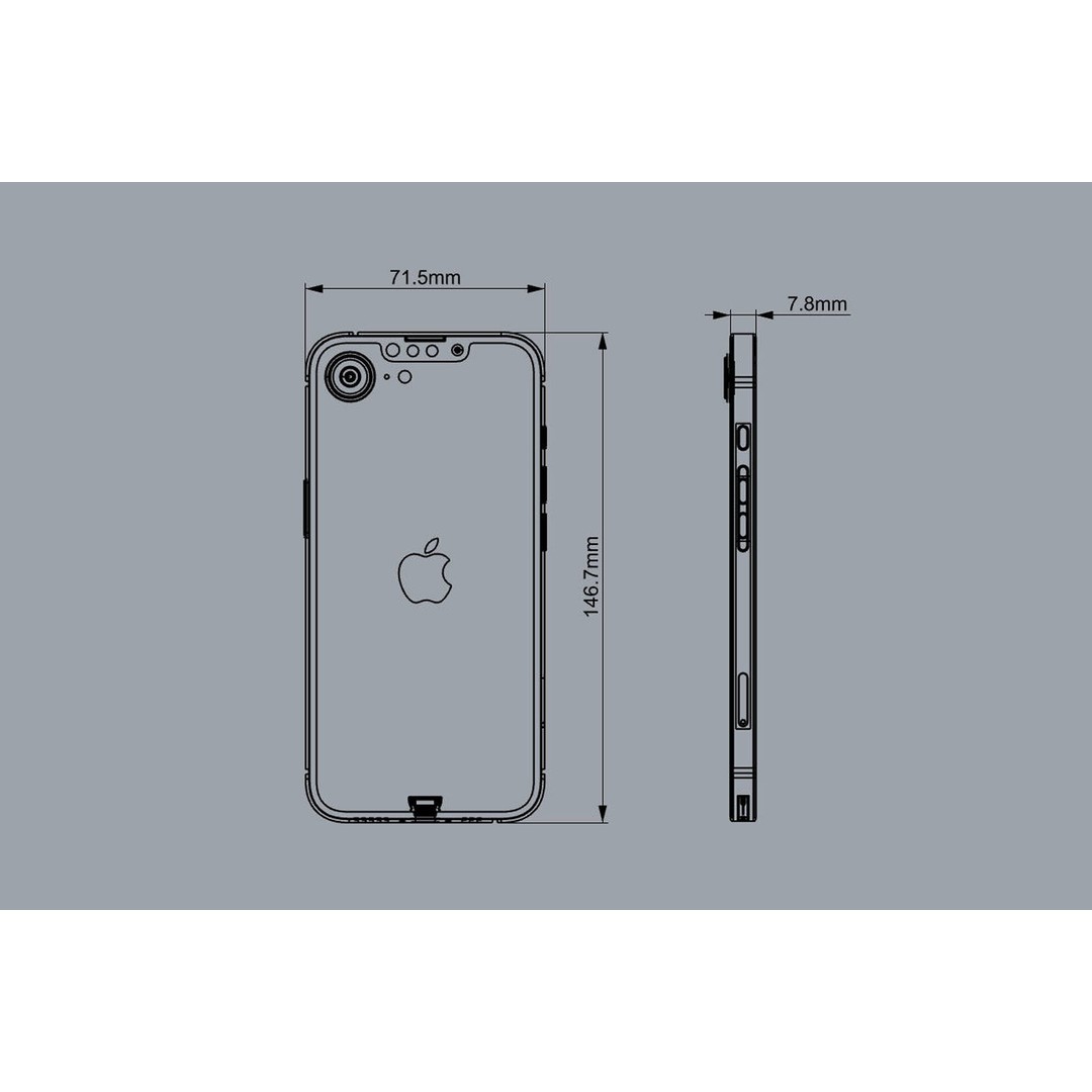Apple iPhone 16e 3D Model – Realistic Smartphone Asset, FBX & OBJ - View 21