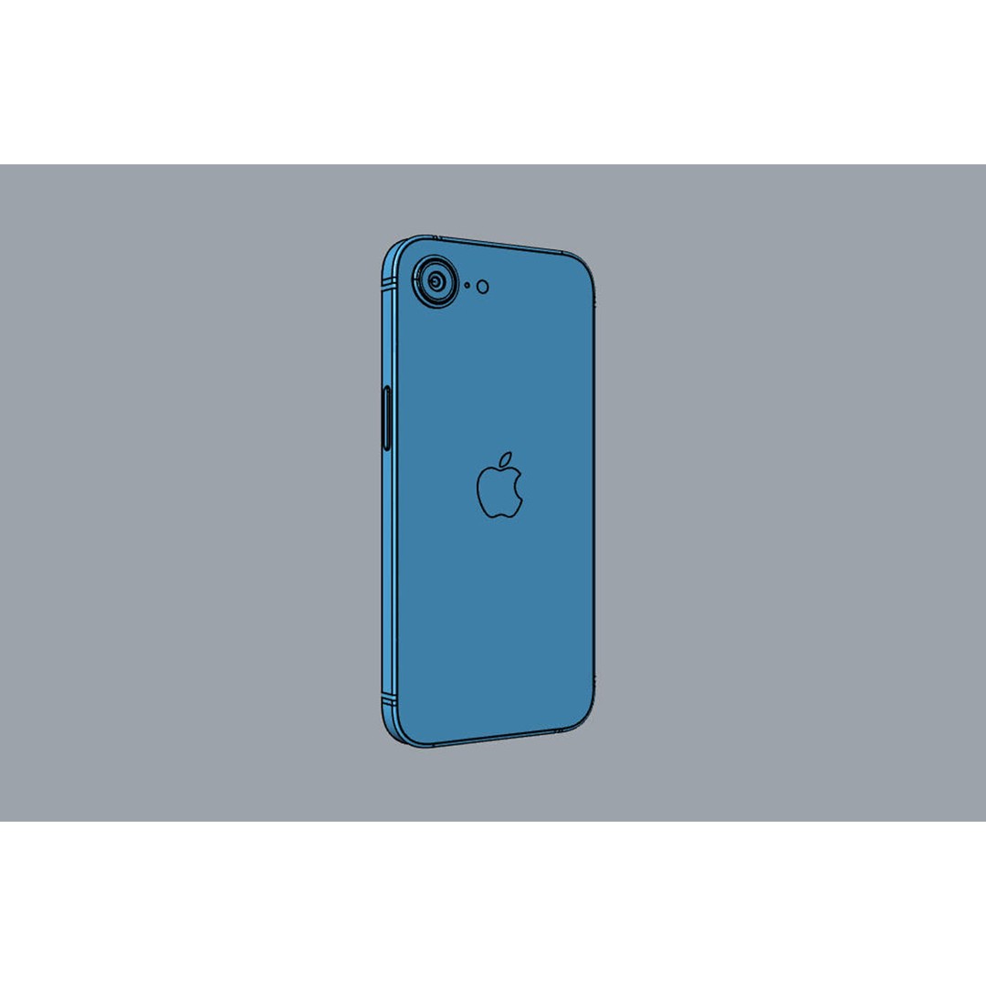 Apple iPhone 16e 3D Model – Realistic Smartphone Asset, FBX & OBJ - View 24