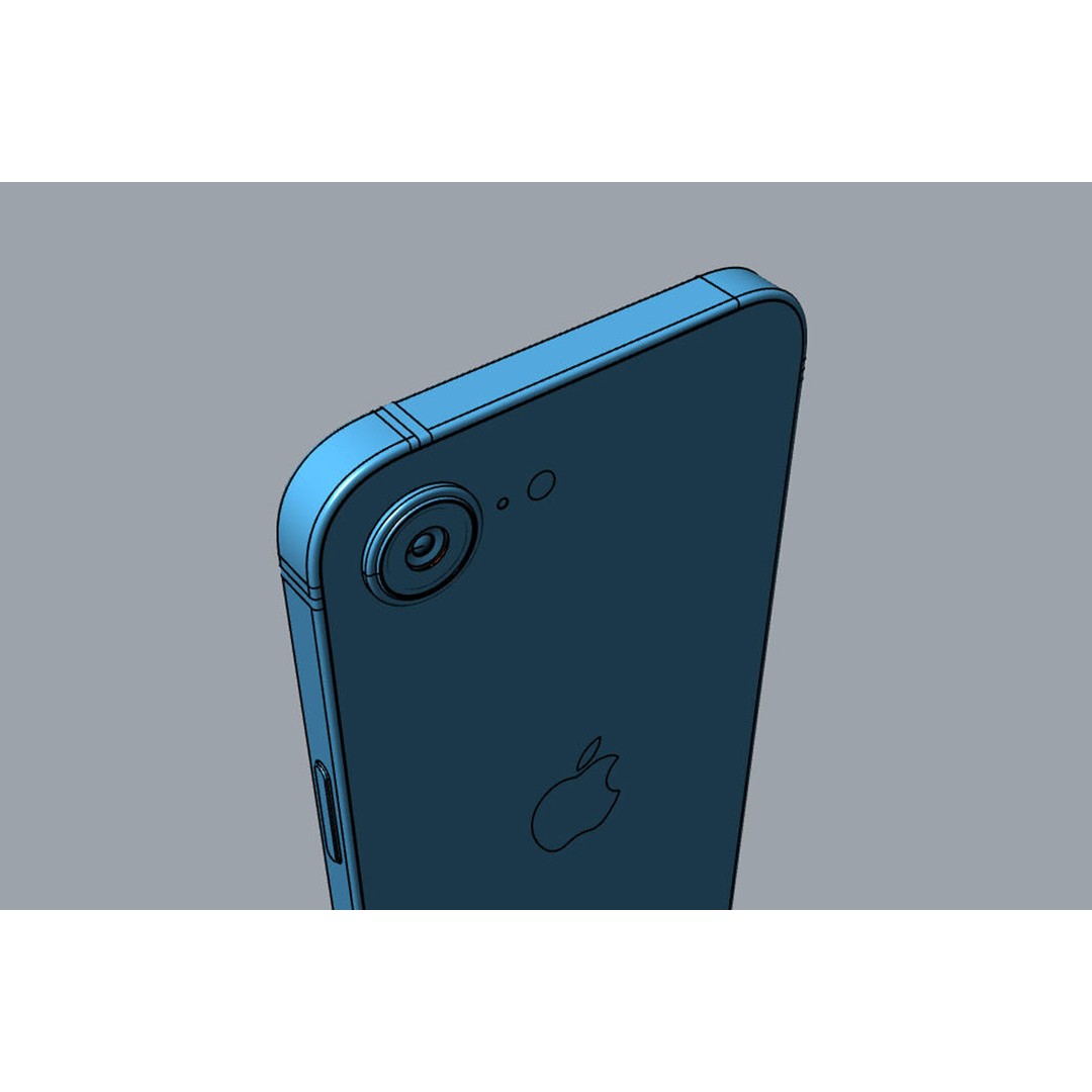 Apple iPhone 16e 3D Model – Realistic Smartphone Asset, FBX & OBJ - View 26