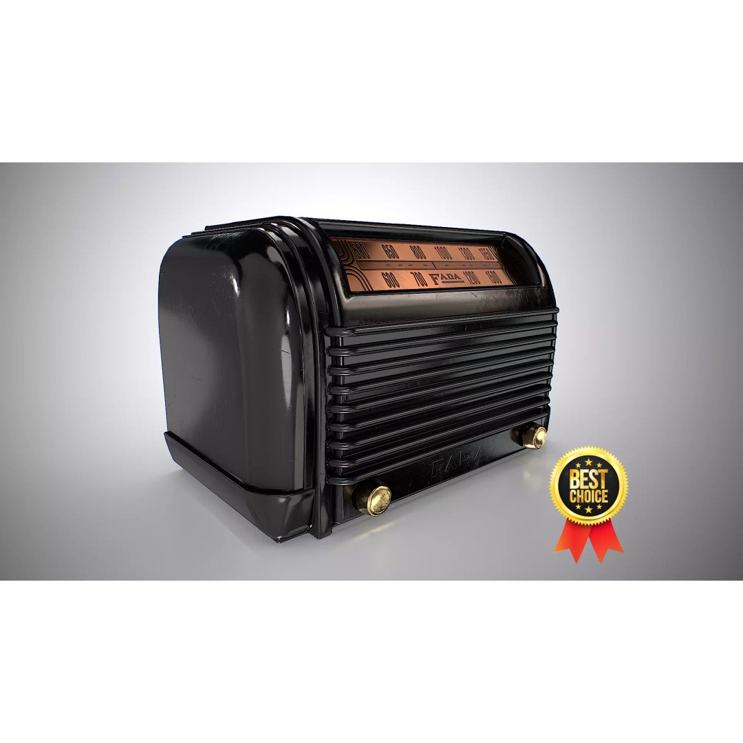 Retro Radio 3D Model – Low Poly Game Asset with PBR Textures, FBX - View 3