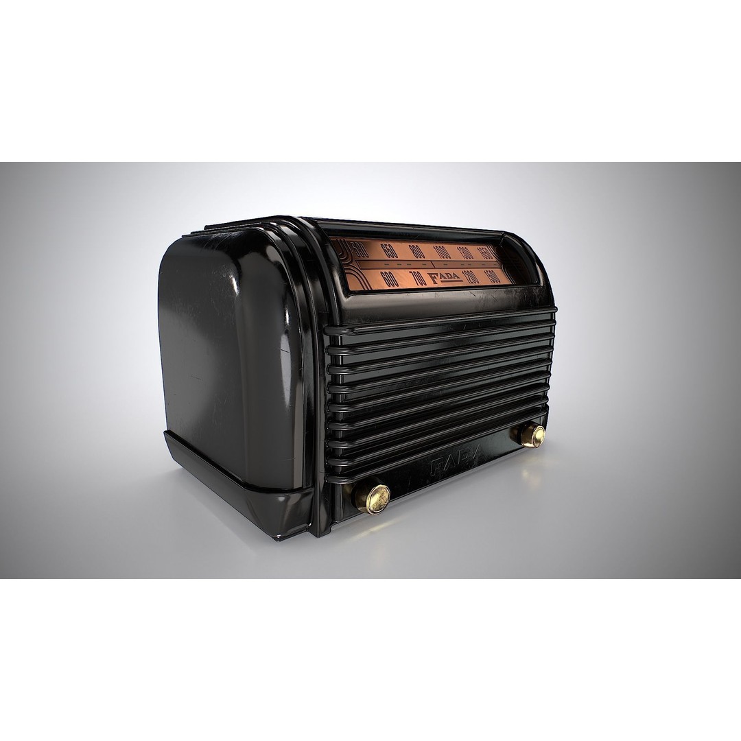 Retro Radio 3D Model – Low Poly Game Asset with PBR Textures, FBX - View 5