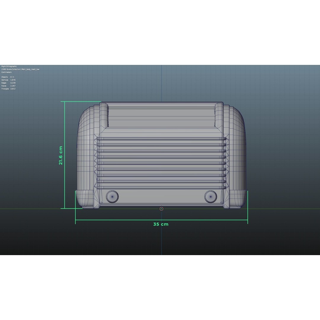 Retro Radio 3D Model – Low Poly Game Asset with PBR Textures, FBX - View 8