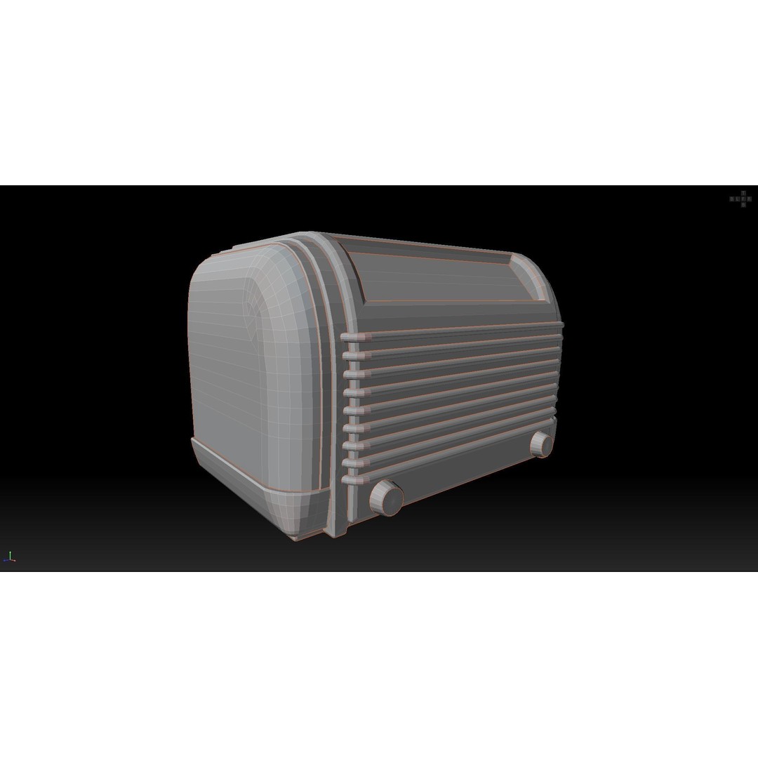 Retro Radio 3D Model – Low Poly Game Asset with PBR Textures, FBX - View 9