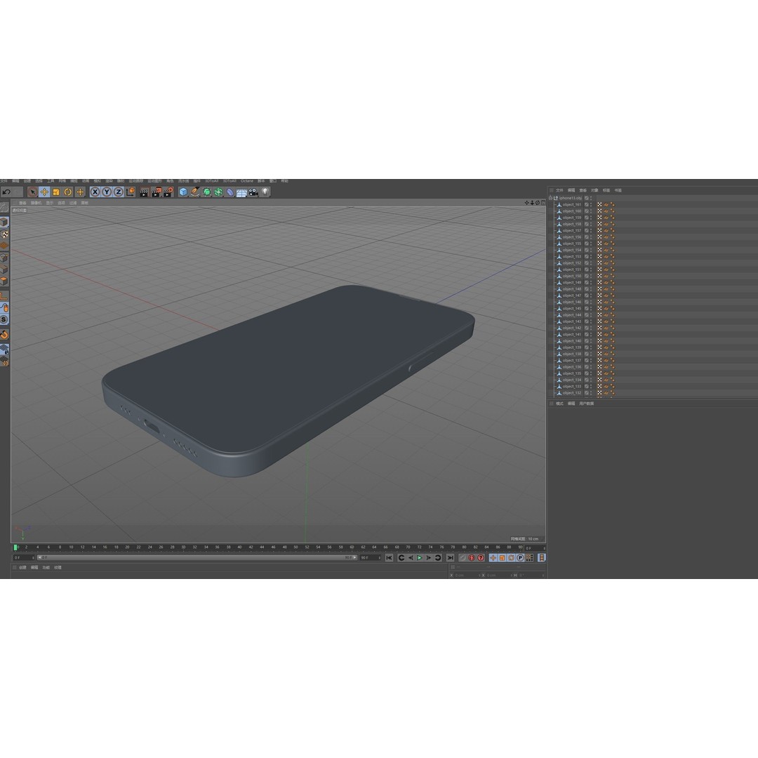 Apple iPhone 13 3D Model – High Poly Game Asset, FBX, OBJ, Rhino - View 29