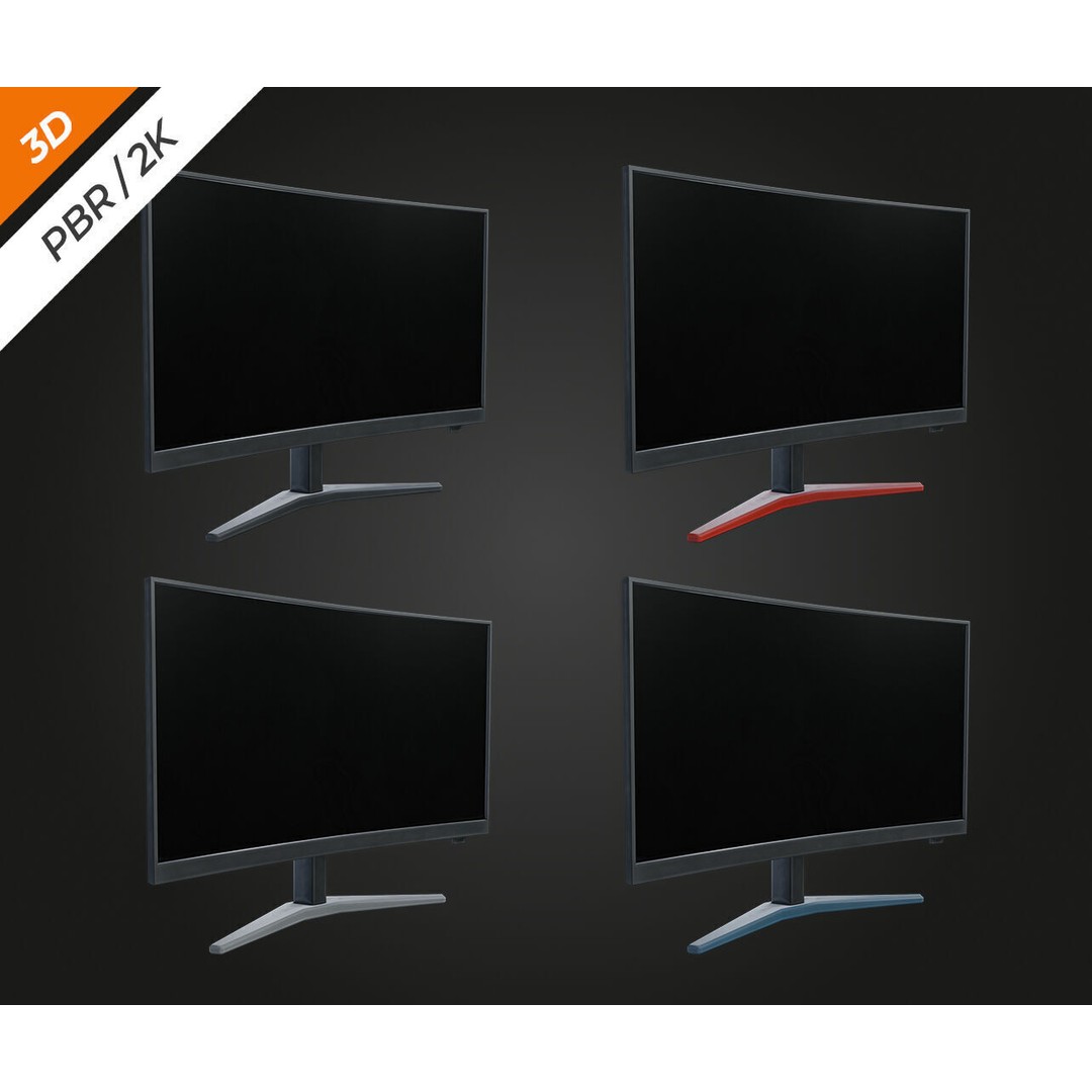 PC Pack 3D Model – Low Poly Game Asset, PBR Textures, FBX, OBJ - View 10
