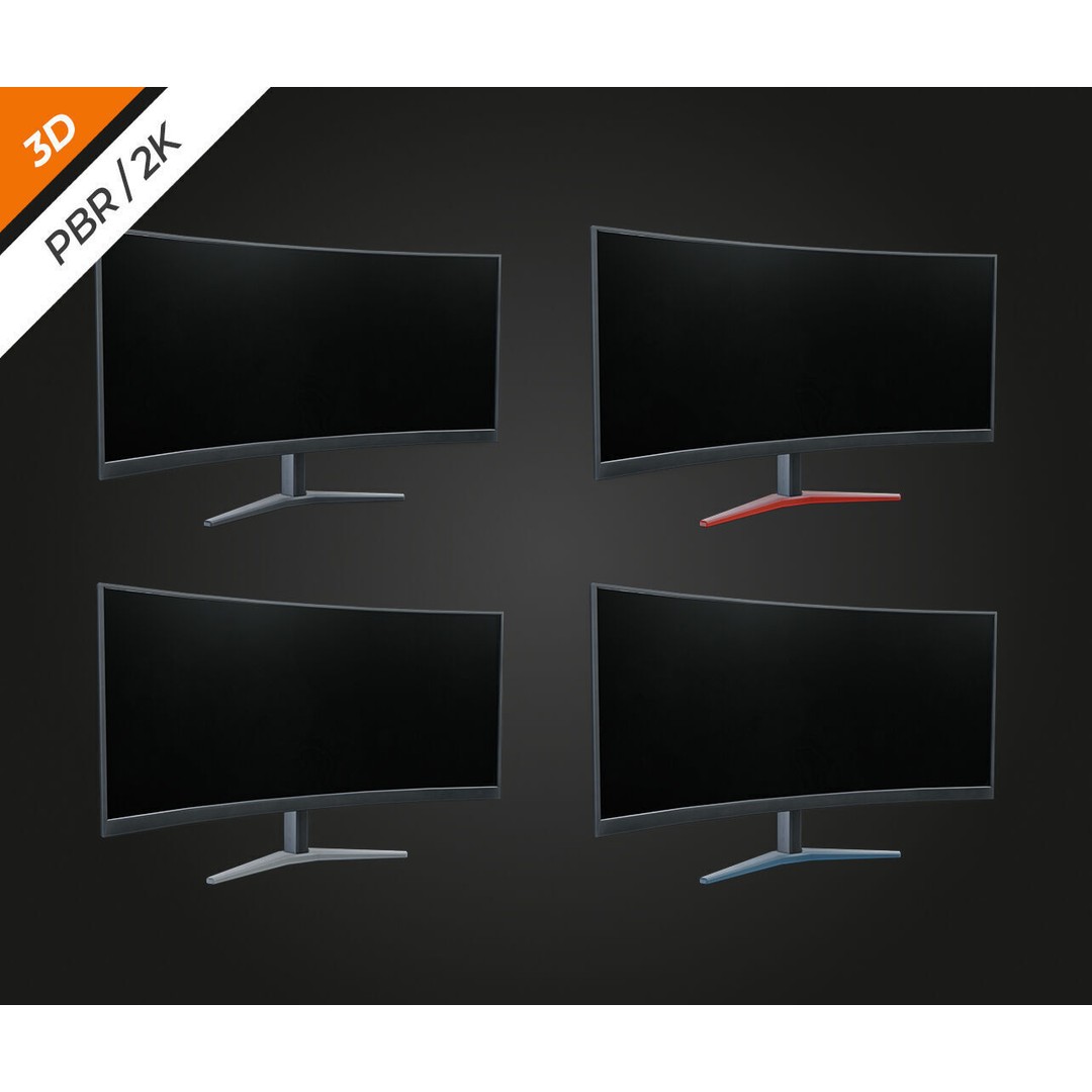 PC Pack 3D Model – Low Poly Game Asset, PBR Textures, FBX, OBJ - View 12