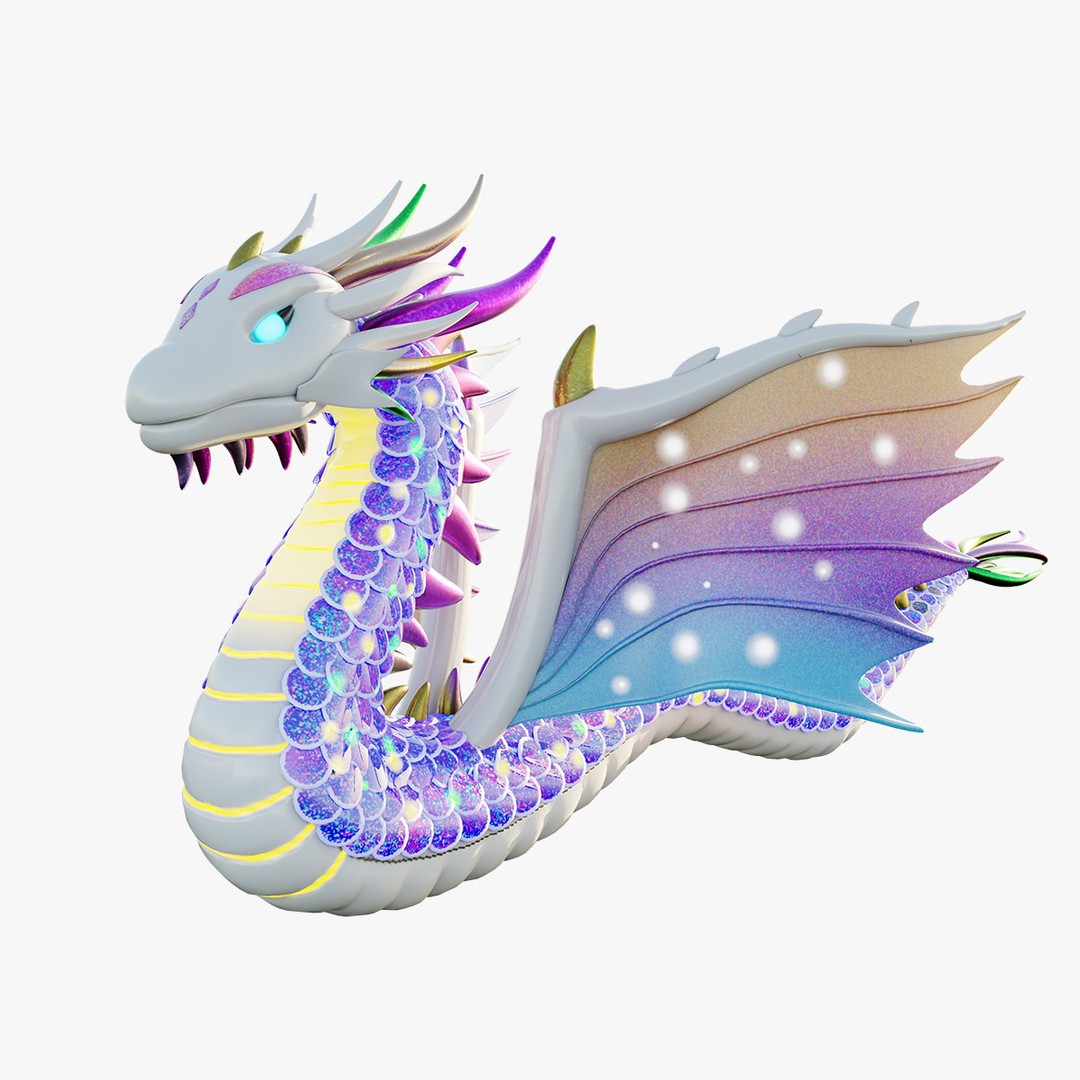 Electronic Pet Dragon Toy 3D Model – Low Poly PBR Asset, FBX - View 3