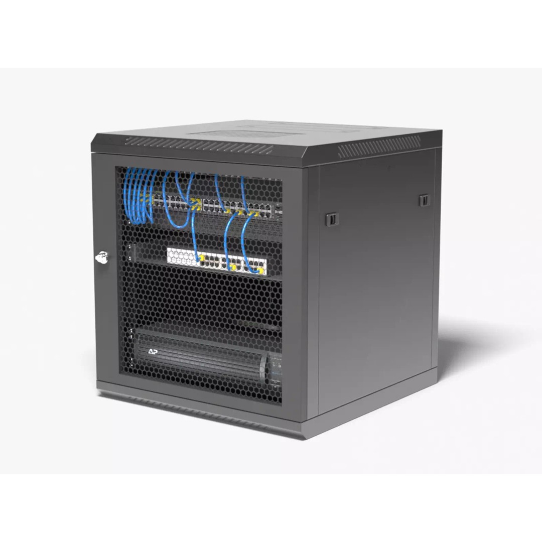 Wall Mount Network Cabinet 3D Model – High Poly PBR Asset, FBX, OBJ - View 2