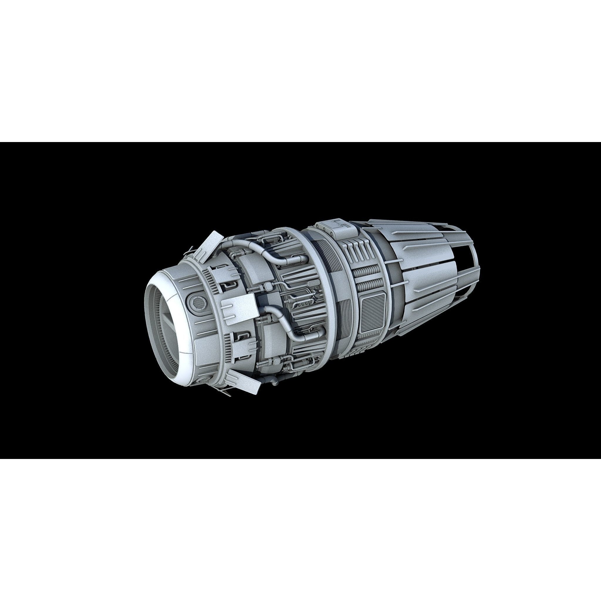 Sci-Fi Engine Pack - Game-Ready 3D Model - View 12