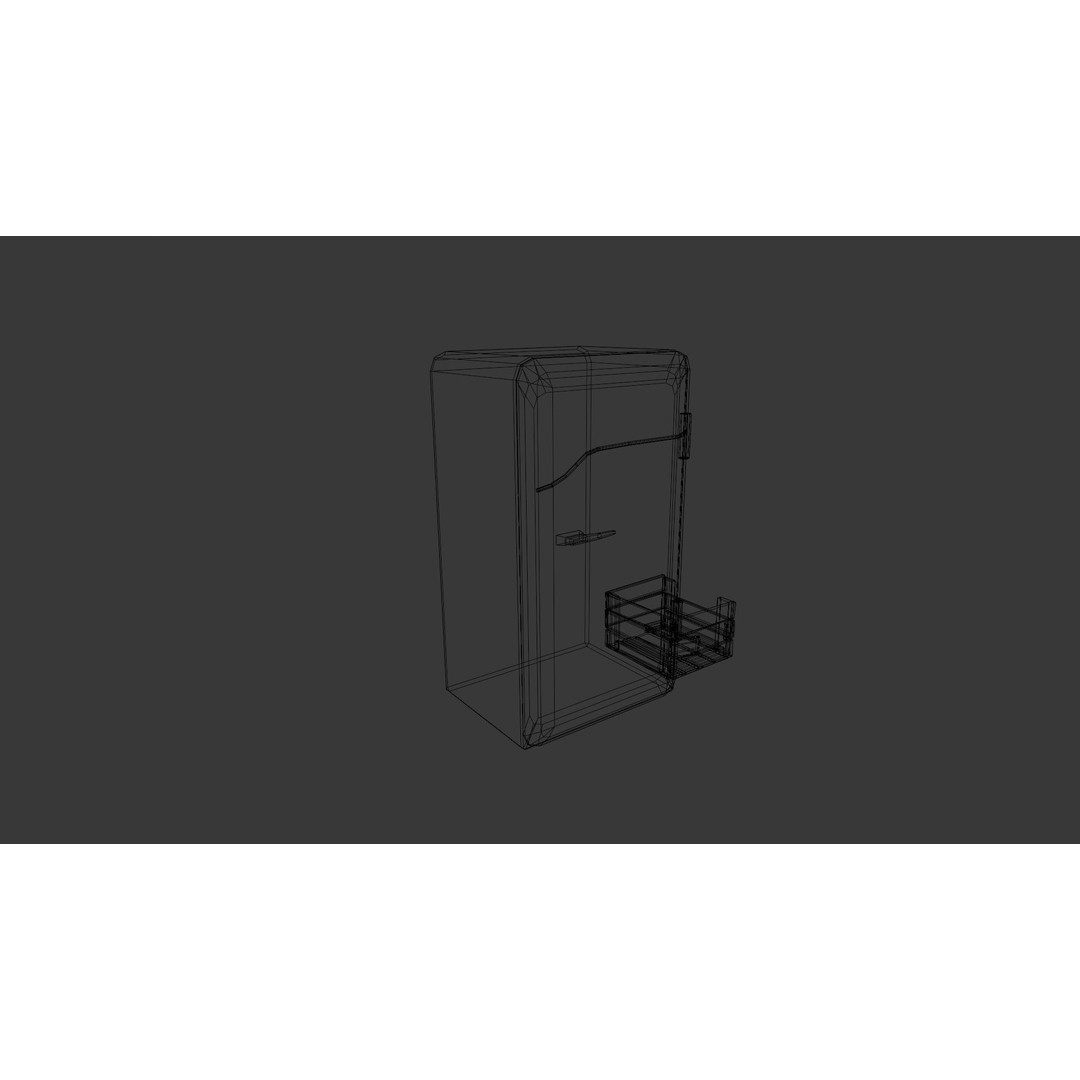 Rusted Fridge 3D Model – Low Poly PBR Asset for Games, FBX - View 11