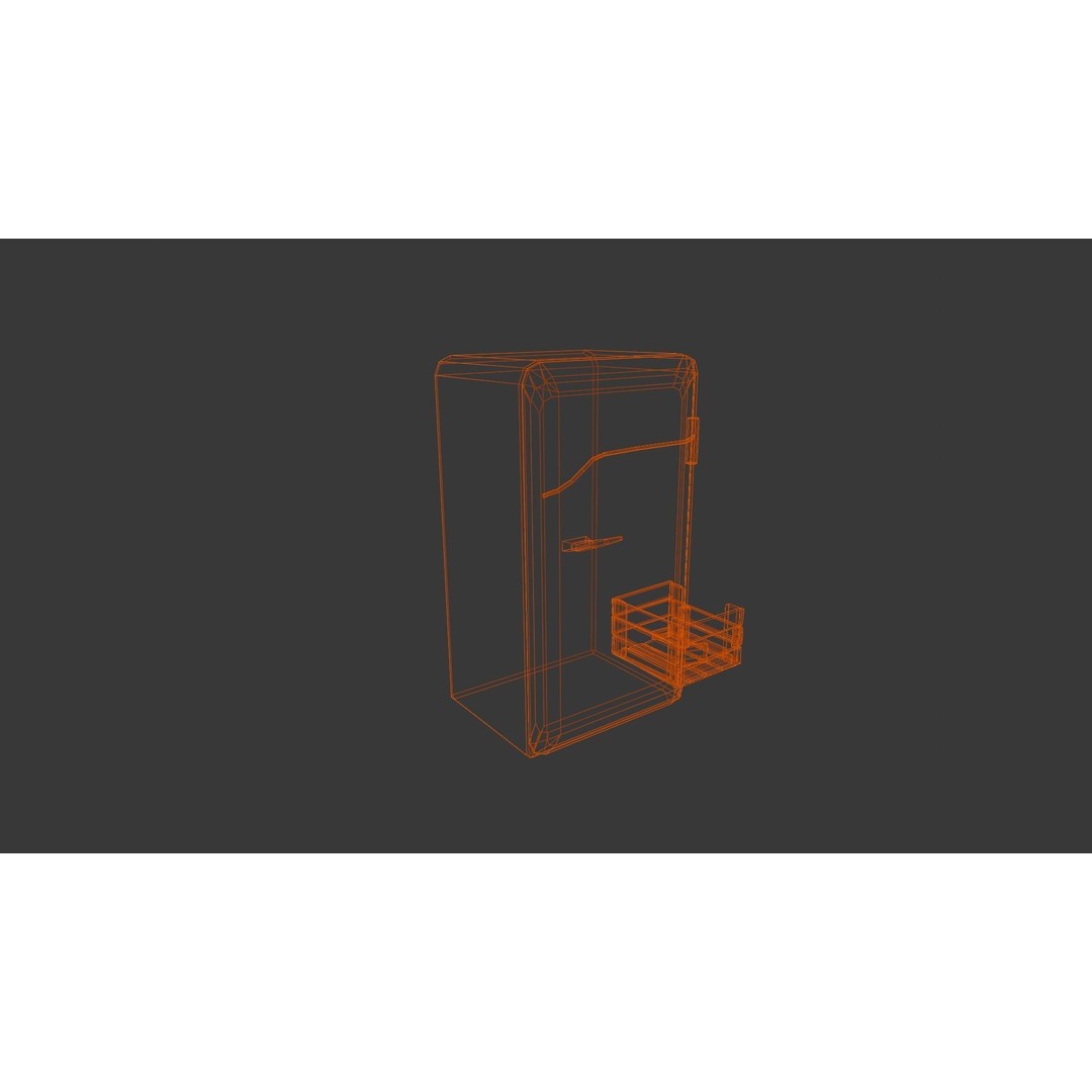 Rusted Fridge 3D Model – Low Poly PBR Asset for Games, FBX - View 12