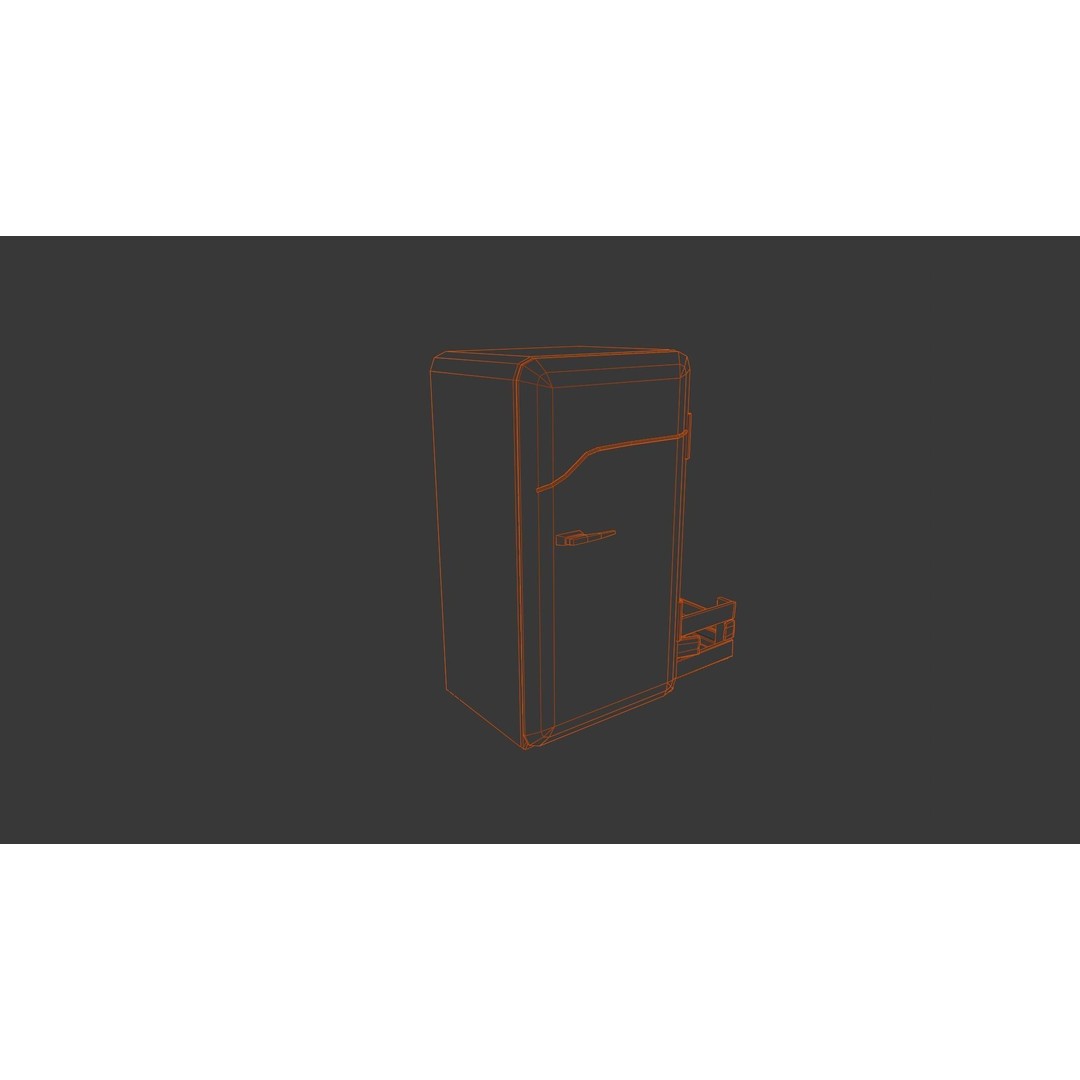 Rusted Fridge 3D Model – Low Poly PBR Asset for Games, FBX - View 13