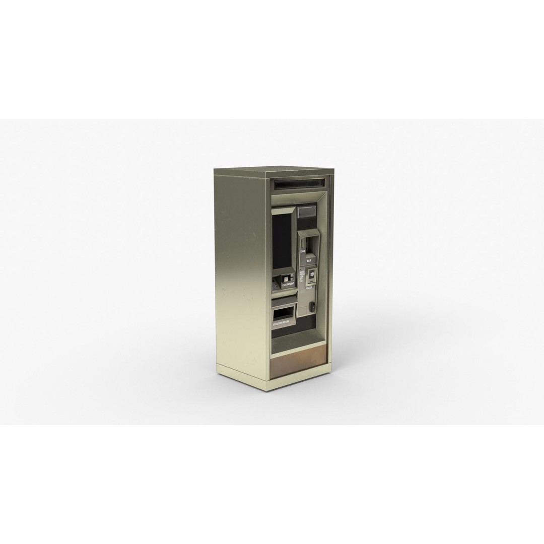 Card Vending Machine 3D Model – Low Poly PBR Asset, FBX, OBJ, Blender - View 13