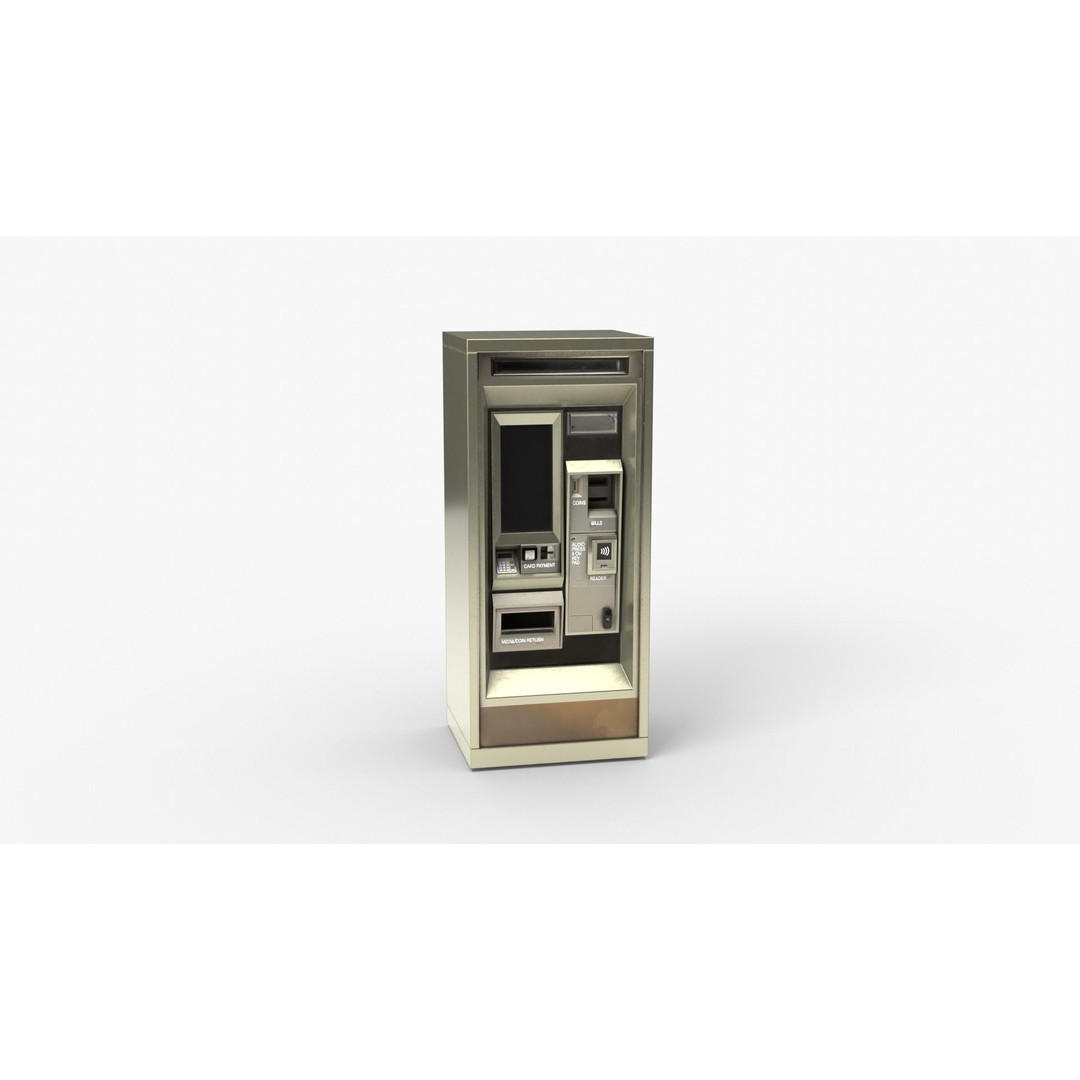 Card Vending Machine 3D Model – Low Poly PBR Asset, FBX, OBJ, Blender - View 14