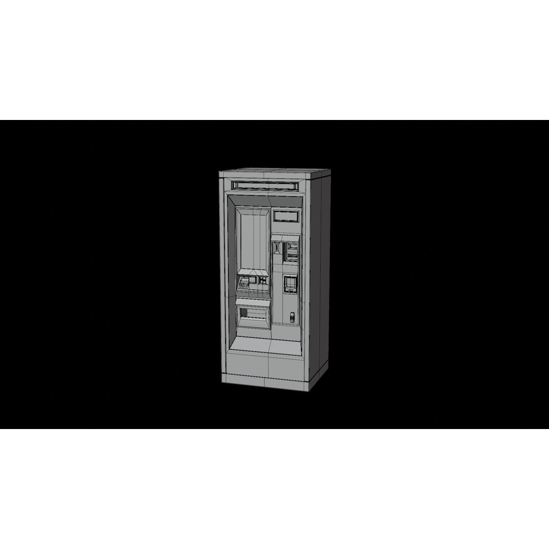 Card Vending Machine 3D Model – Low Poly PBR Asset, FBX, OBJ, Blender - View 16