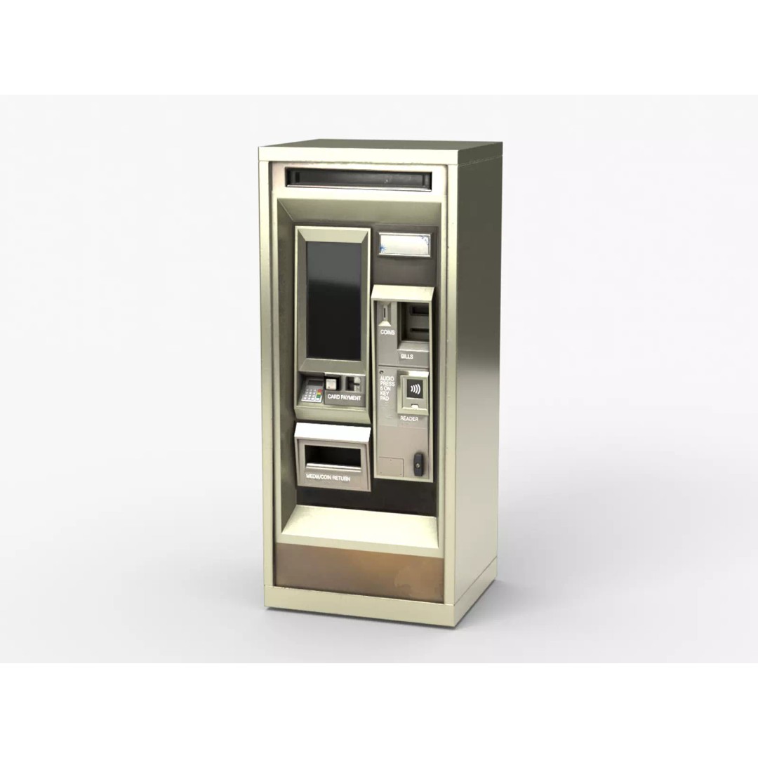 Card Vending Machine 3D Model – Low Poly PBR Asset, FBX, OBJ, Blender - View 2