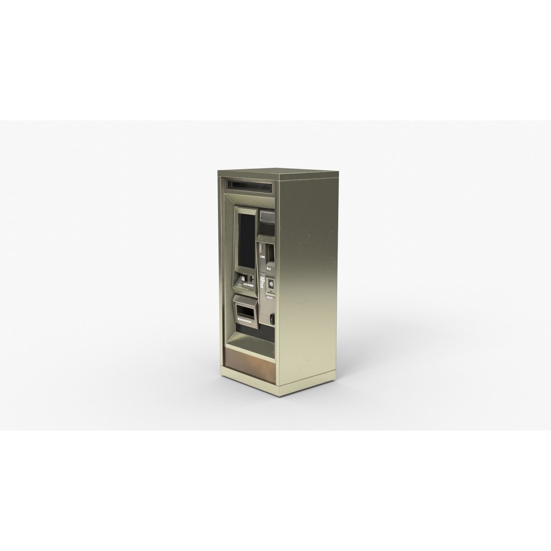 Card Vending Machine 3D Model – Low Poly PBR Asset, FBX, OBJ, Blender - View 4