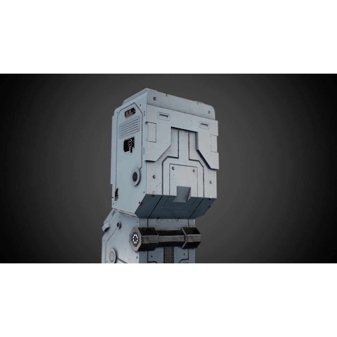 Futuristic Sci-Fi Control Terminal 3D Model – Low Poly Game Asset, FBX - View 11