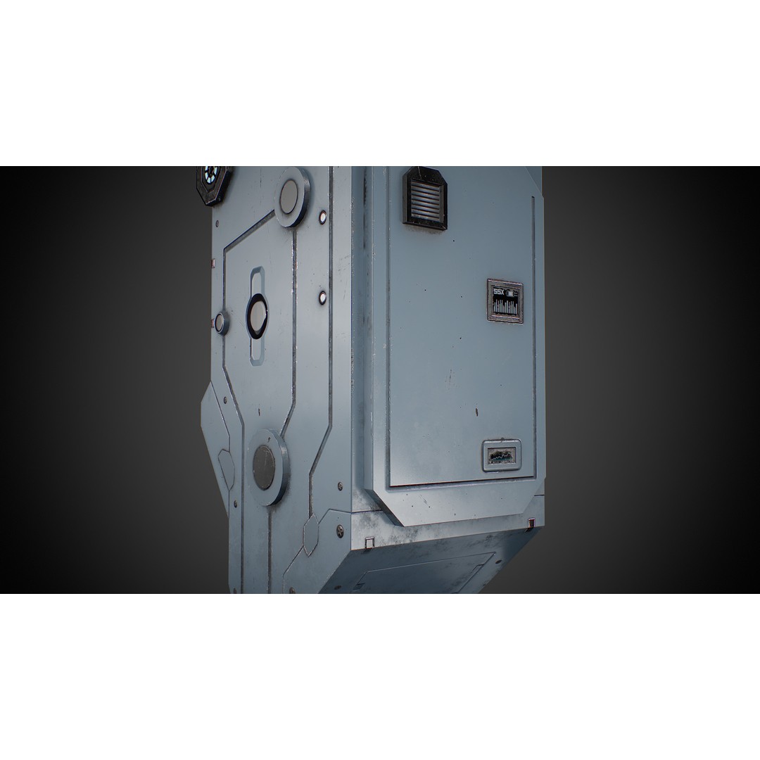 Futuristic Sci-Fi Control Terminal 3D Model – Low Poly Game Asset, FBX - View 13