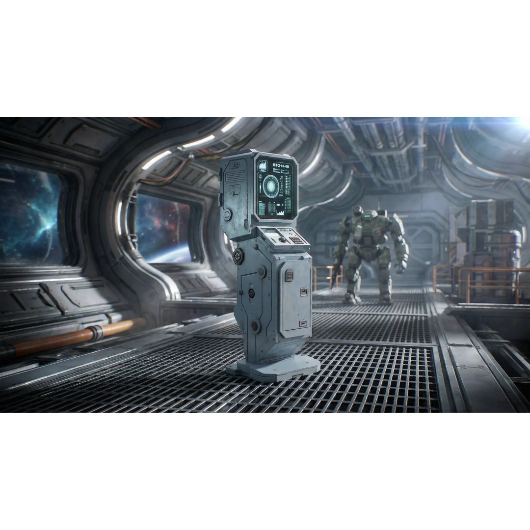 Futuristic Sci-Fi Control Terminal 3D Model – Low Poly Game Asset, FBX - View 2