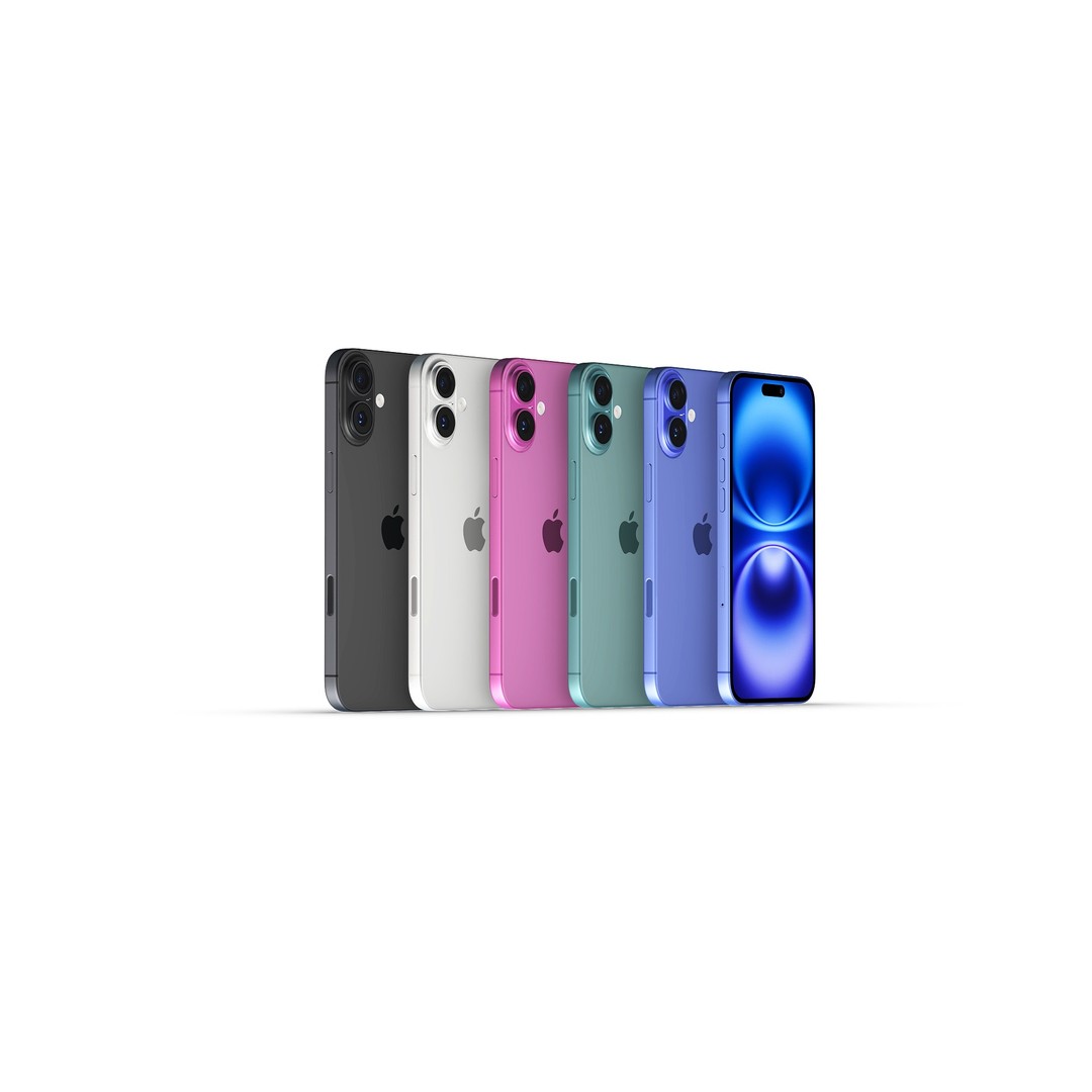 iPhone 16 Collection 3D Model – High Poly PBR Asset, E3D & OBJ Formats - View 4