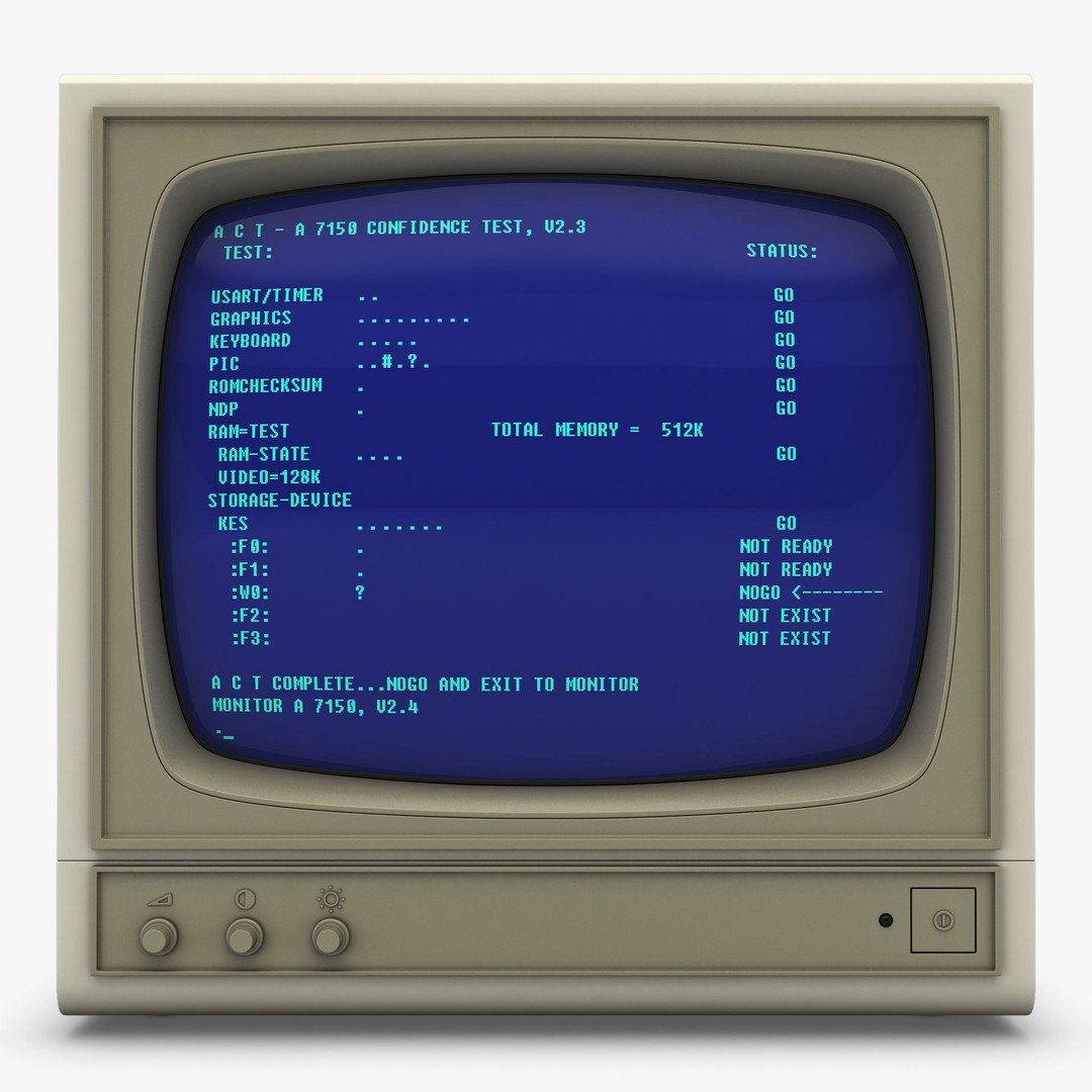 CRT Monitor 3D Model – High Poly Vintage Display, FBX, OBJ - View 11