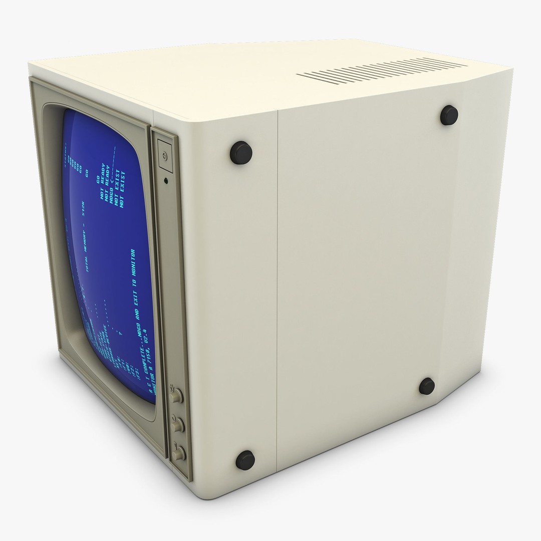 CRT Monitor 3D Model – High Poly Vintage Display, FBX, OBJ - View 13