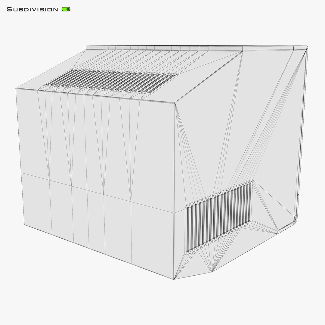 CRT Monitor 3D Model – High Poly Vintage Display, FBX, OBJ - View 16